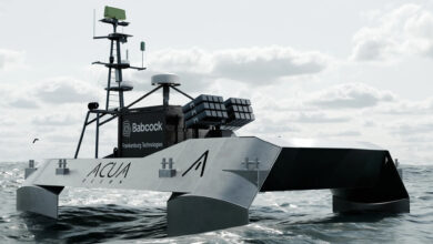 Concept of a drone defense unmanned surface vessel by Babcock, ACUA Ocean, and Frankenburg. Photo: Frankenburg Technologies