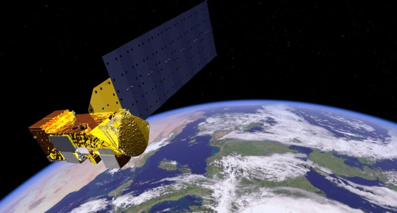 (Representative only.) NASA’s Aqua satellite orbiting Earth. Photo: NASA