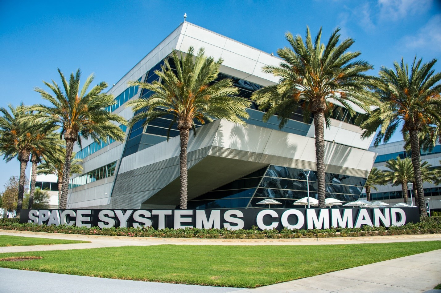 The new Space Systems Command sign was revealed during an unveiling ceremony that took place at Los Angeles Air Force Base, California on November 17, 2021.