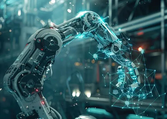 Illustration of the Palladyne IQ embodied AI platform, which enables robots to learn from human demonstrations and autonomously adapt to dynamic environments. Image: Palladyne AI