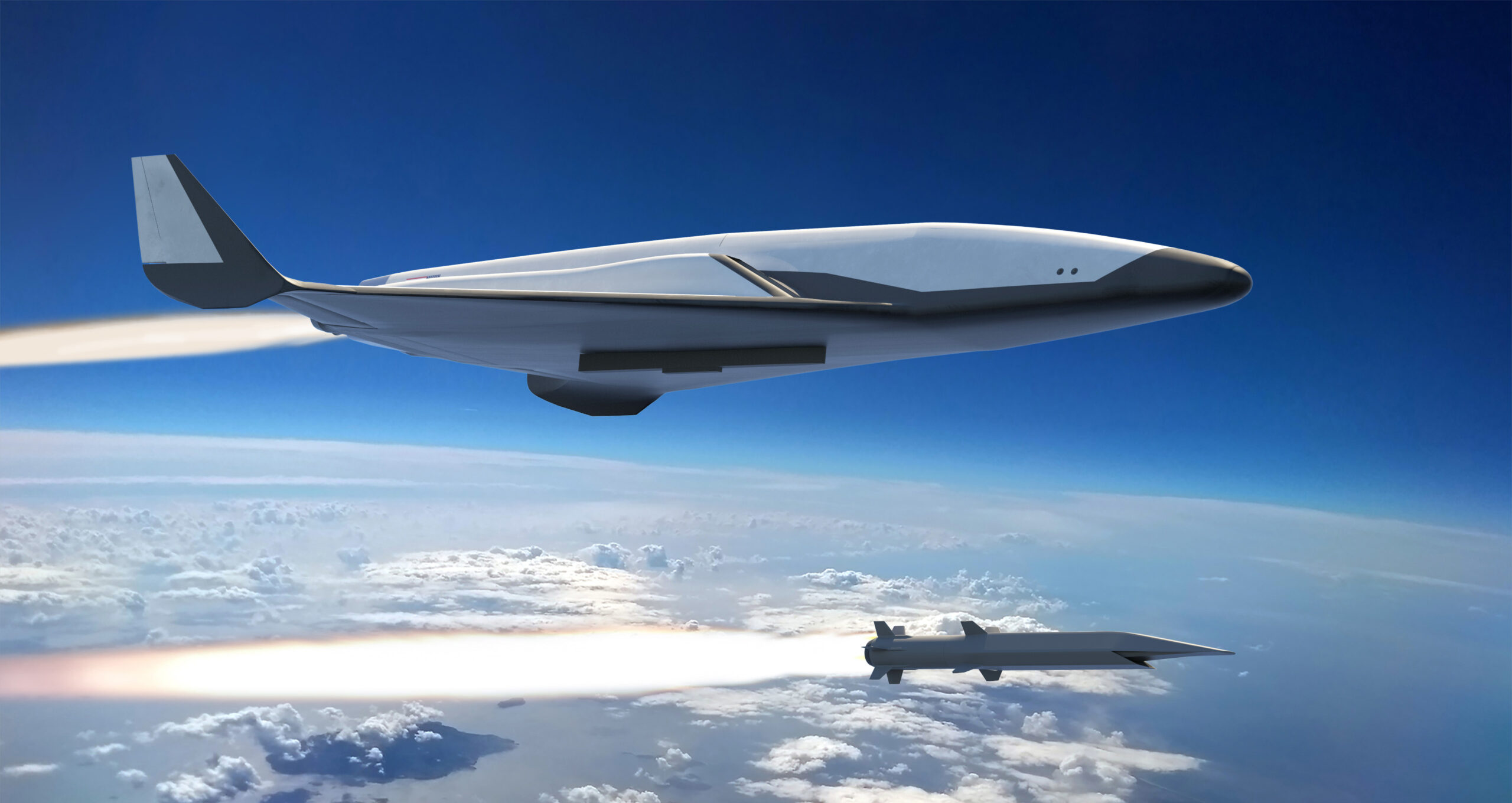 Artist rendition of one of Kratos' hypersonic efforts.