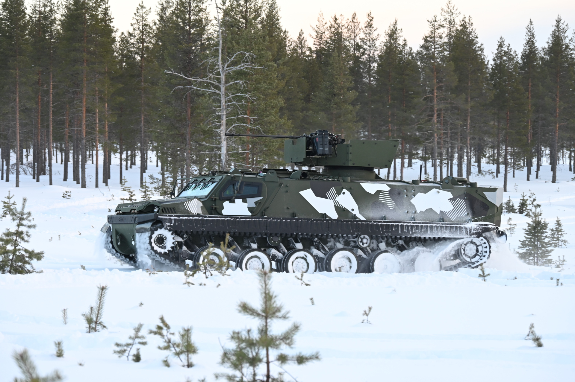 The TRACKX light tracked armored vehicle