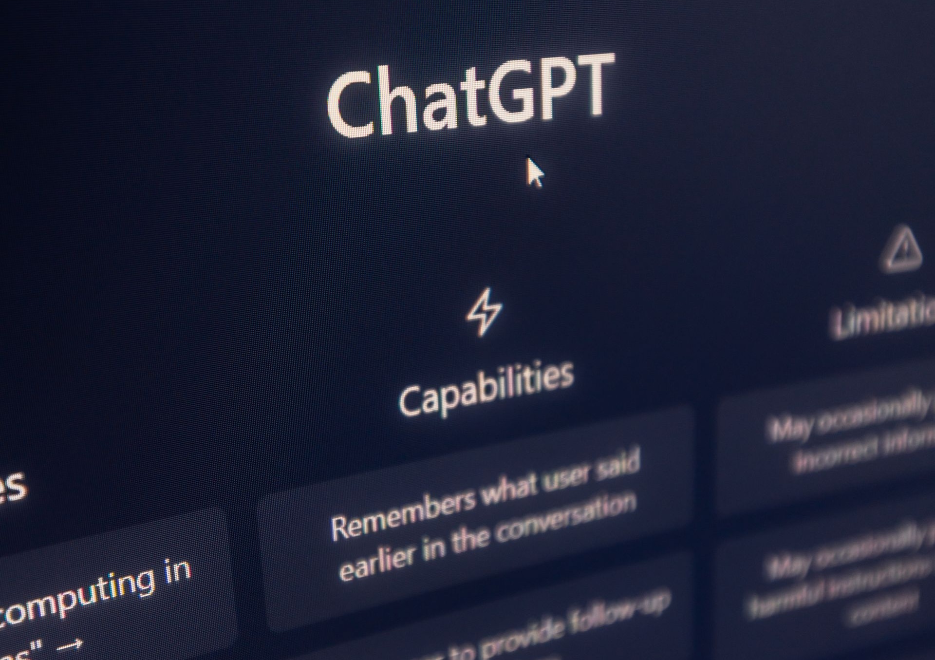 ChatGPT interface displayed on a computer screen. Image: Matheus Bertelli/Pexels