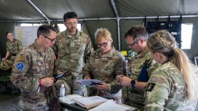 British and American personnel train together on Exercise VIGOROUS WARRIOR.