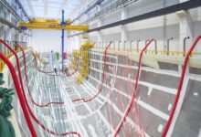 Hull of an Italian Navy New-Generation Minehunter/Coastal (NGM/C) vessel. Photo: Intermarine/Immsi