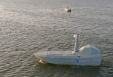 Thunder Tiger’s SeaShark 600 and SeaShark 800 unmanned surface vessels. Photo: Shield AI